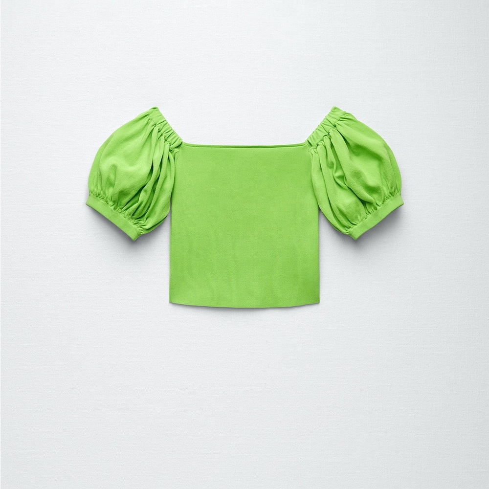 Zara Green off shoulder top